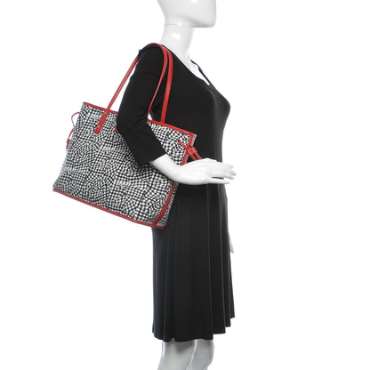 MCM Visetos Medium Liz Reversible Shopper Tote Ruby Red 2 of 14