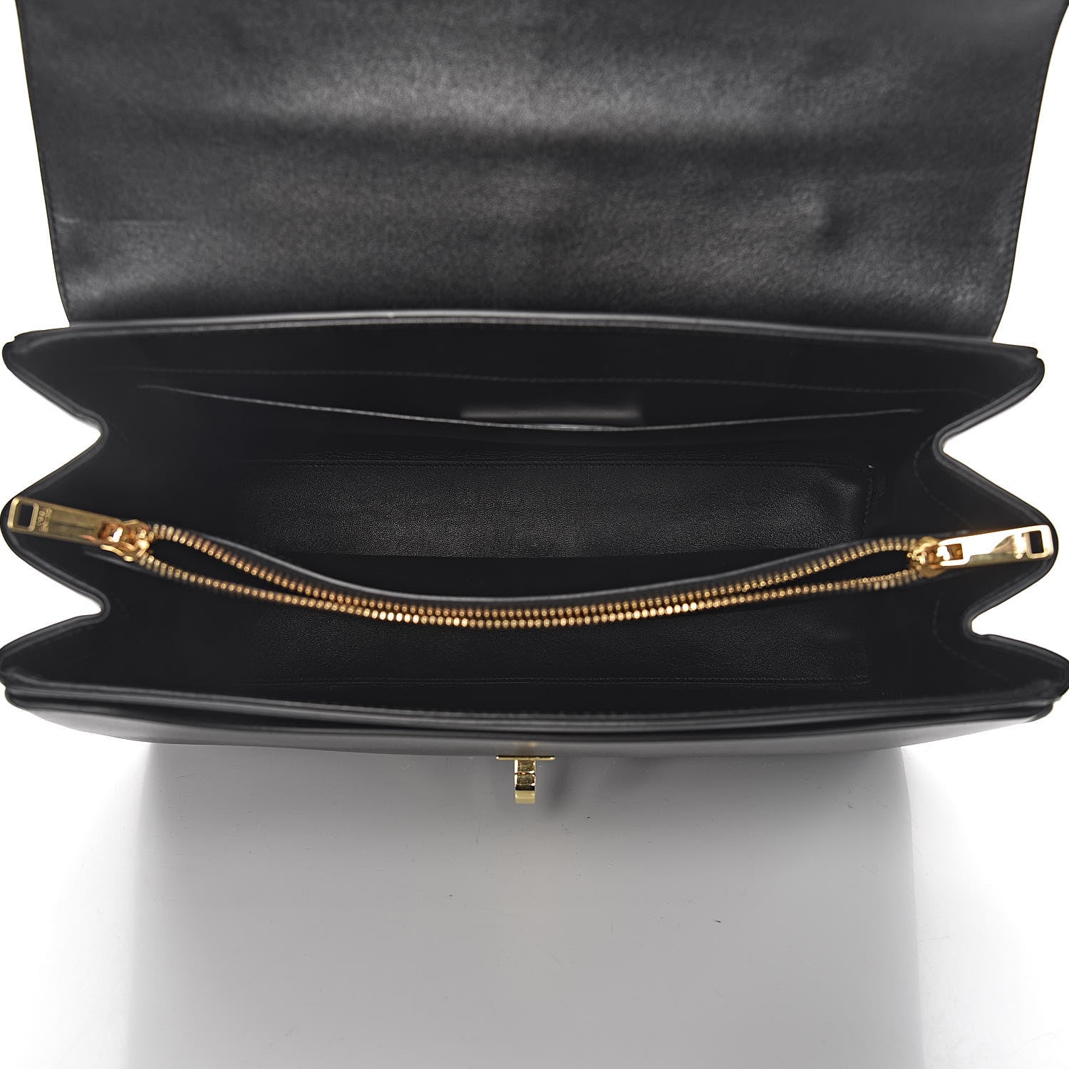 Celine Satinated Calfskin Medium 16 Top Handle Bag Black 5 of 12