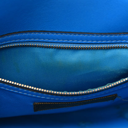 Valentino Garavani Nappa Canvas Camouflage Medium Glam Lock Rockstud Flap Blue Fluo 9 of 18