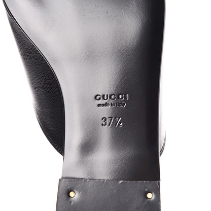 Gucci Malaga Kid Horsebit Slide Sandals 37.5 Black 8 of 10