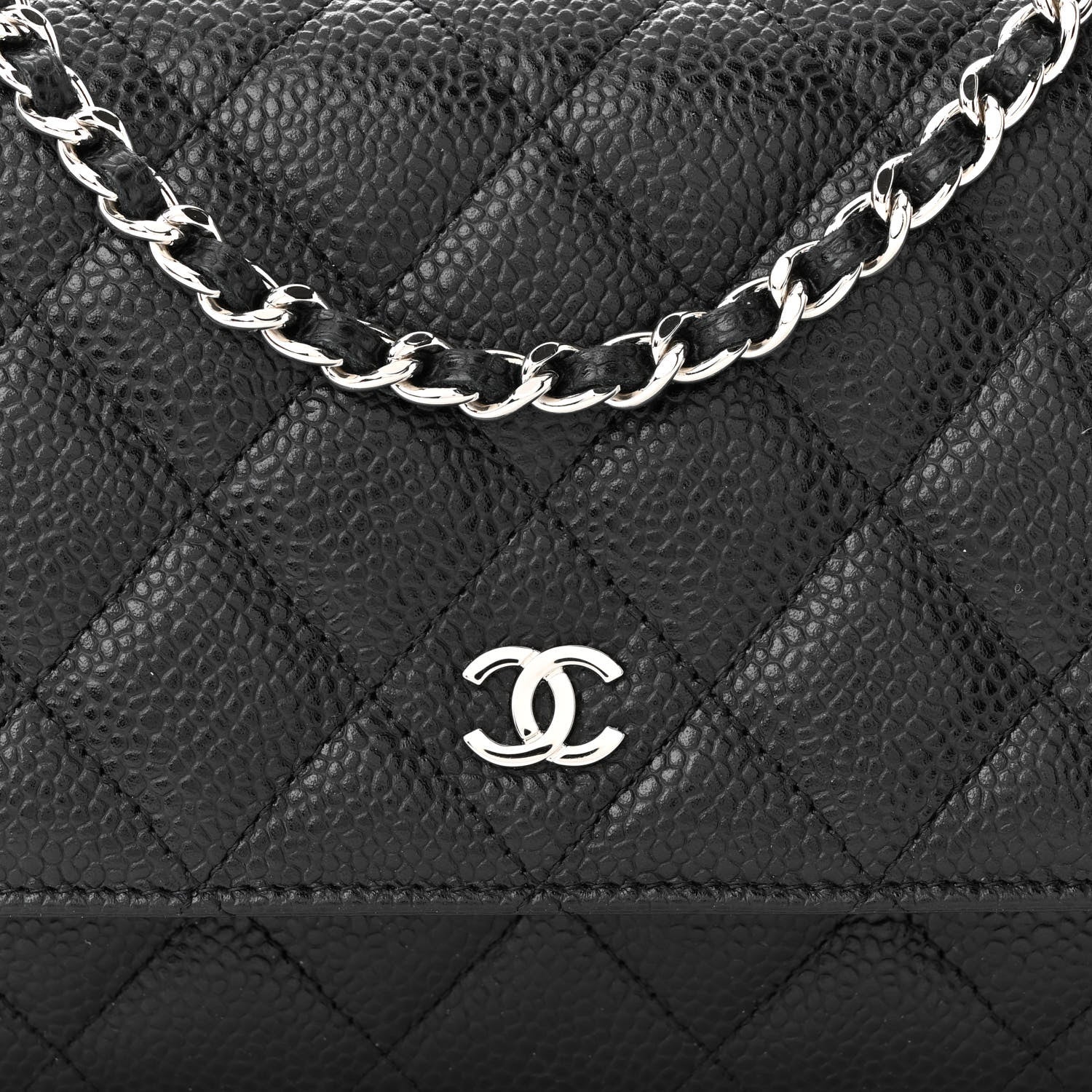 Chanel Caviar Quilted Wallet on Chain WOC Black 9 of 11