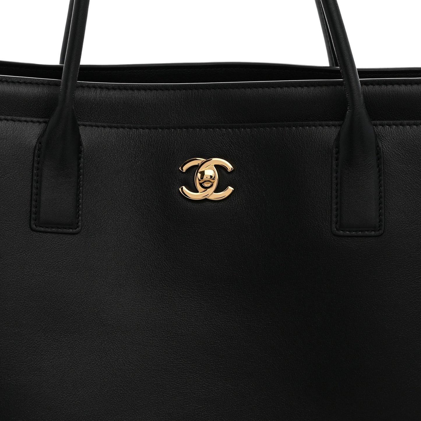 Calfskin Archetype Large Shopping Tote Black