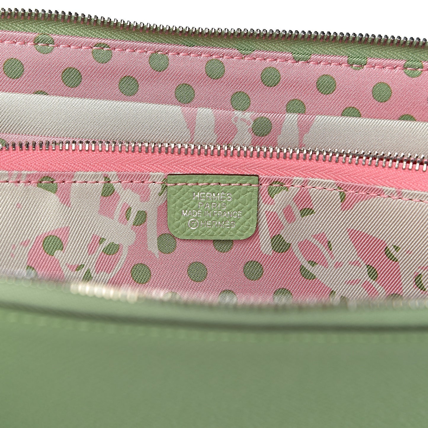 Epsom Silk'In Wallet Vert Criquet