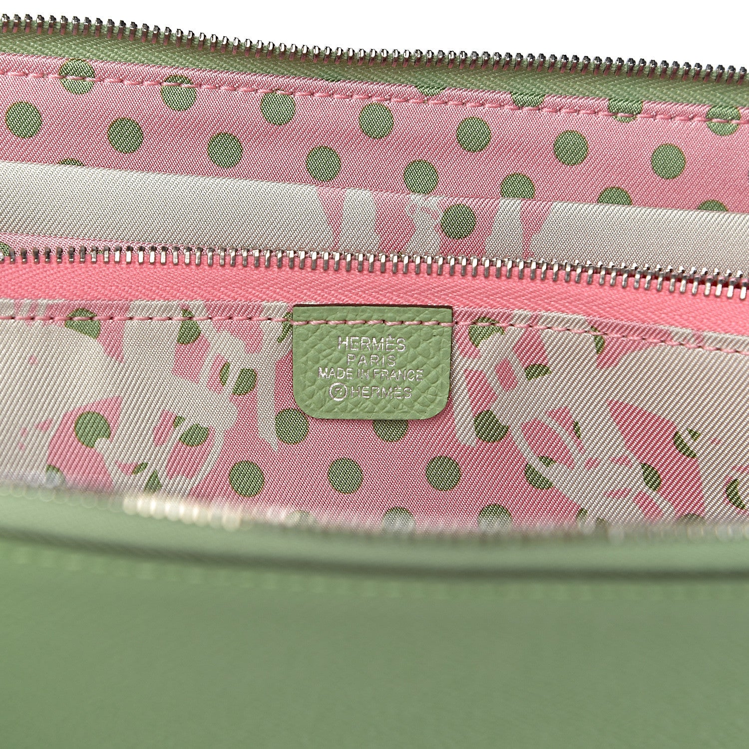 Hermes Epsom Silk'In Wallet Vert Criquet 6 of 8