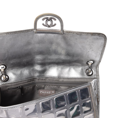 Chanel Vinyl Large Ice Cube Flap Silver 8 of 15