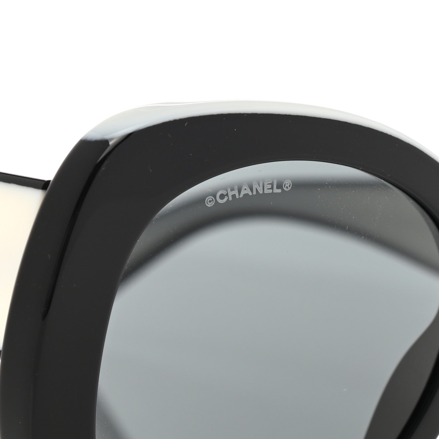 Chanel Acetate Sunglasses 71414 Black White 5 of 10