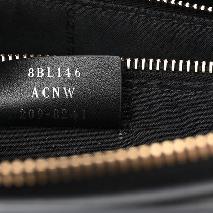 Fendi Canvas Vitello King Logo Embroidered Medium By The Way Boston Bag Grezzo Black 7 of 12