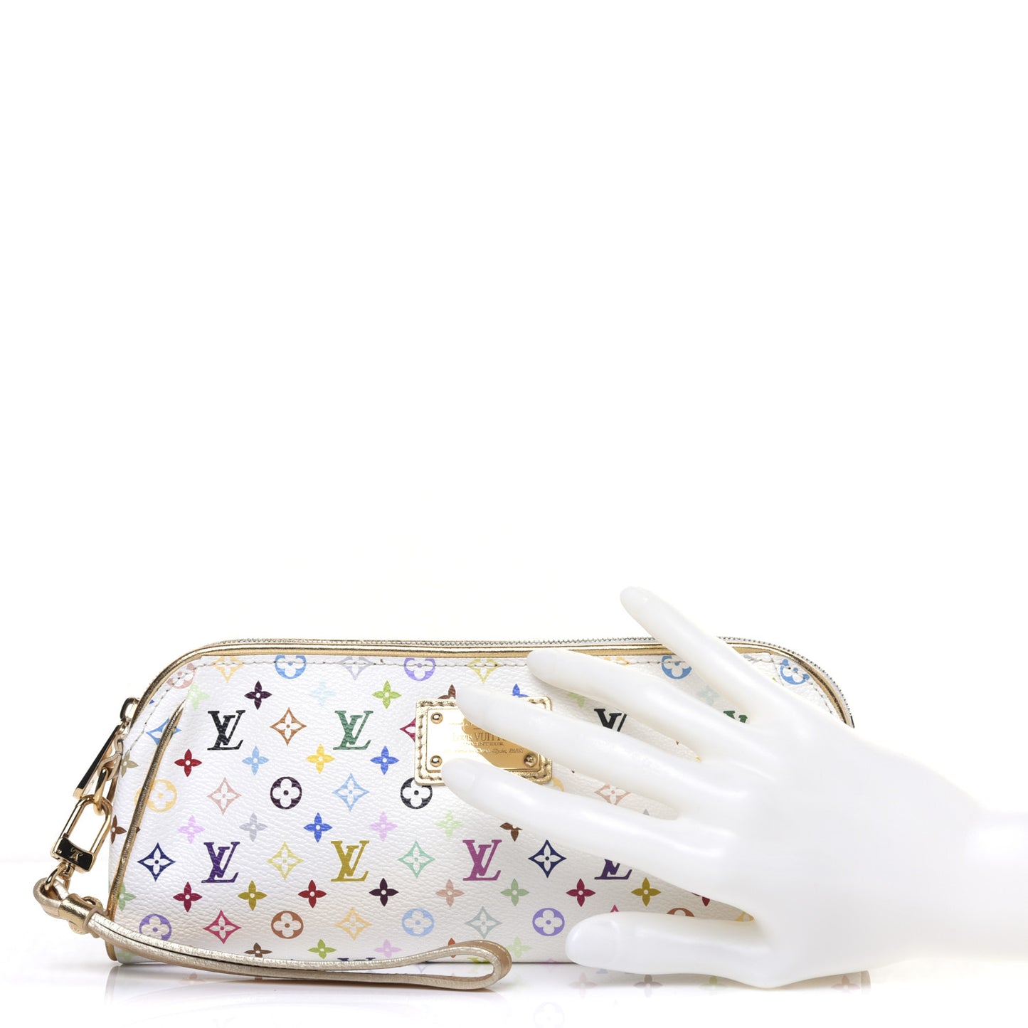 Monogram Multicolor Kate Clutch White