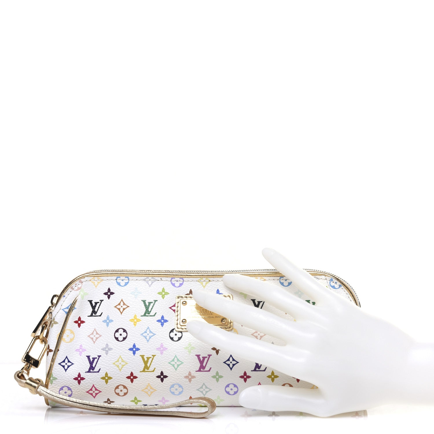 Louis Vuitton Monogram Multicolor Kate Clutch White 2 of 14