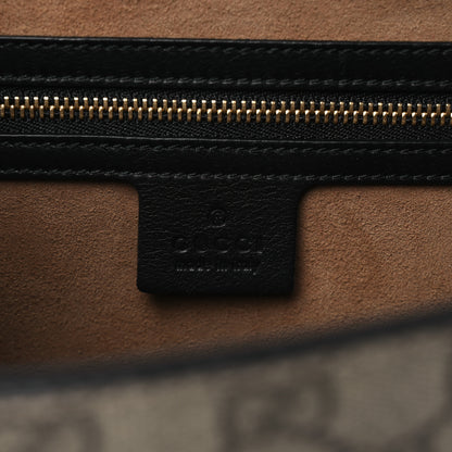 Gucci GG Supreme Monogram Calfskin Small Padlock Top Handle Bag Beige Black Cuir 6 of 13