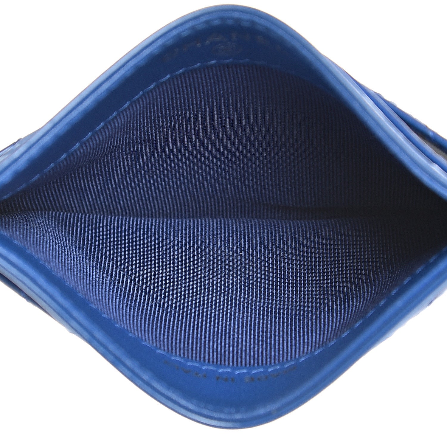 Chanel Patent Quilted Card Holder Blue 5 of 10