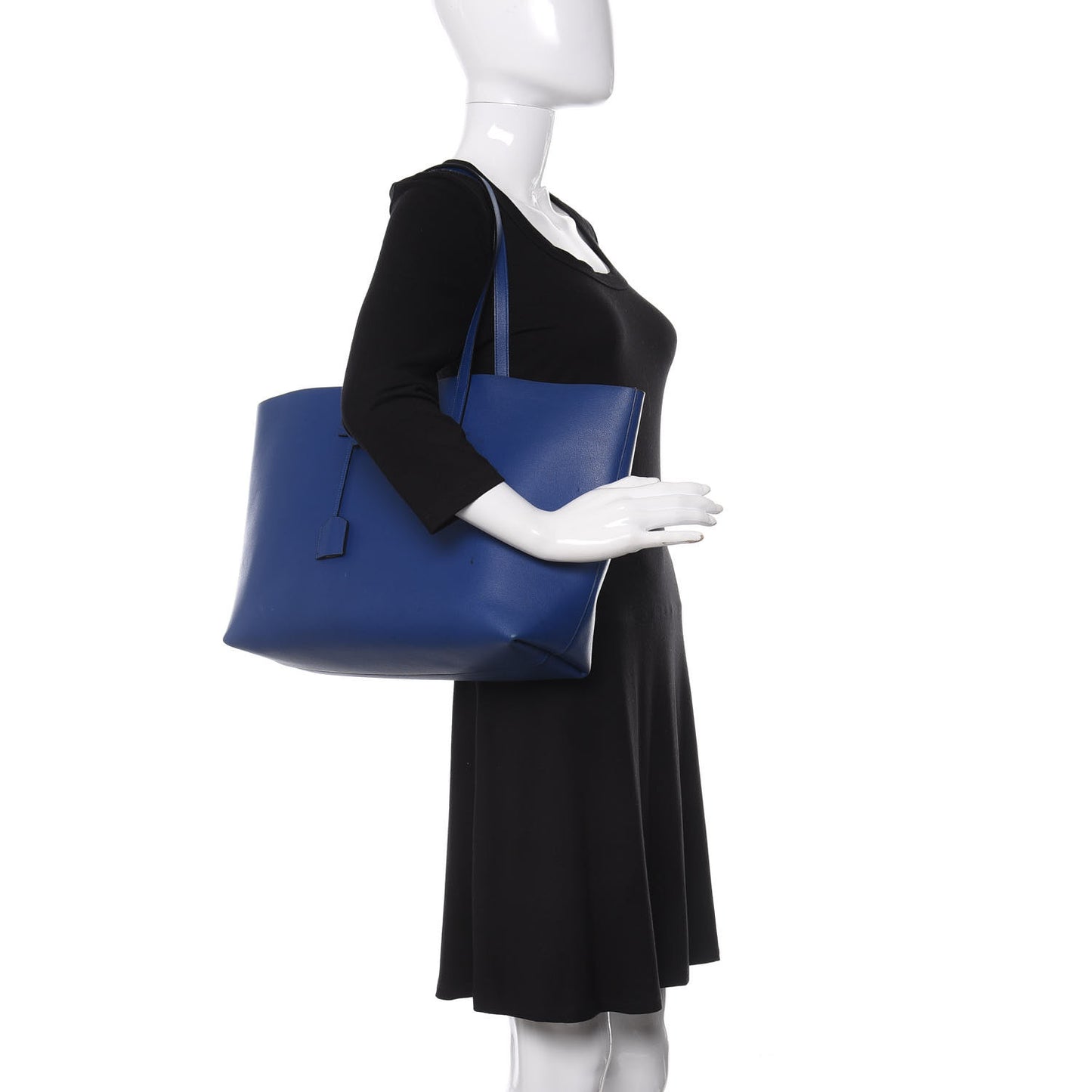 Calfskin Large Shopping Tote Ultramarine