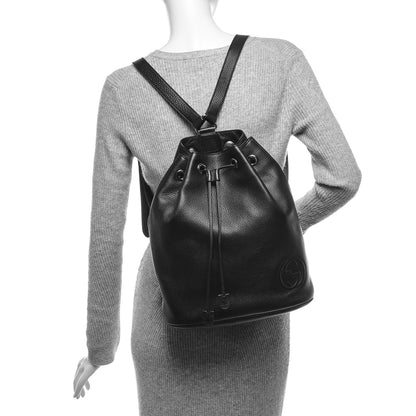 Gucci Pebbled Calfskin Small Soho Drawstring Backpack Black 2 of 6