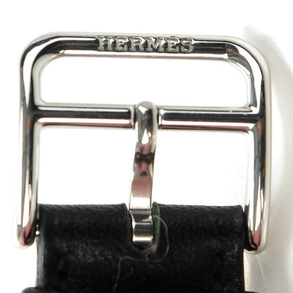 Hermes Stainless Steel Barenia Lacquer 26mm Heure H Hour Quartz Watch Noir 9 of 10