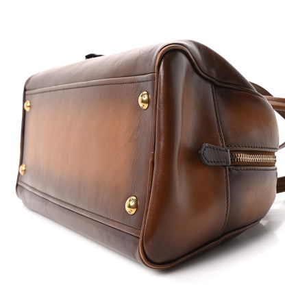 Prada Vitello Old Medium Bowling Bag Cognac 10 of 10