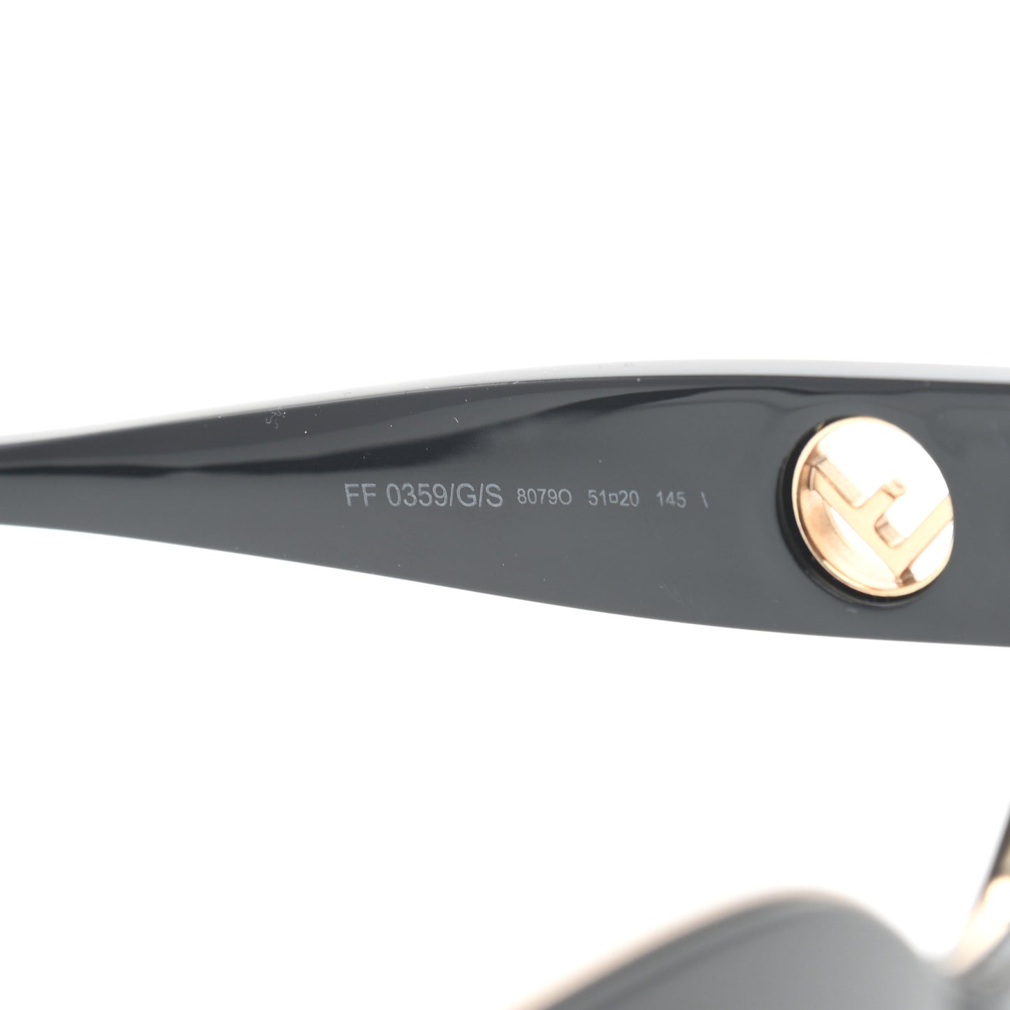 Acetate F is Fendi Sunglasses FF 0359/G/S Black