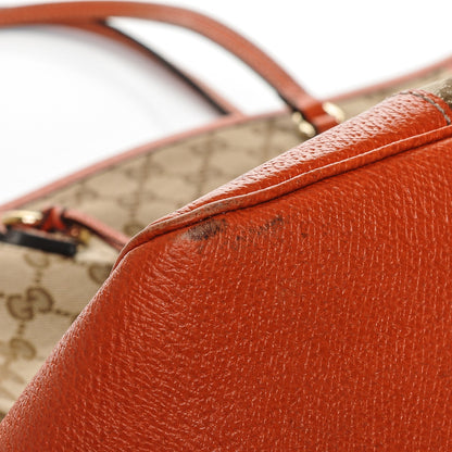 Gucci Monogram Medium Bree Zippered Tote Beige Orange 8 of 11
