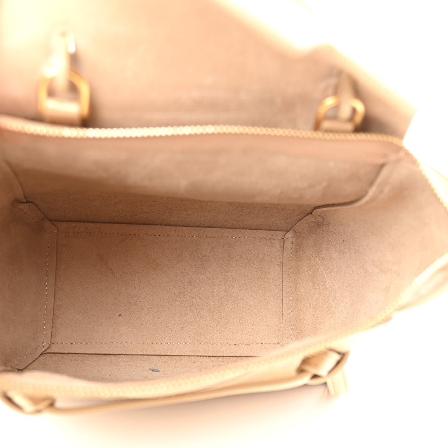 Celine Laminated Calfskin Nano Belt Bag Gold 5 of 11