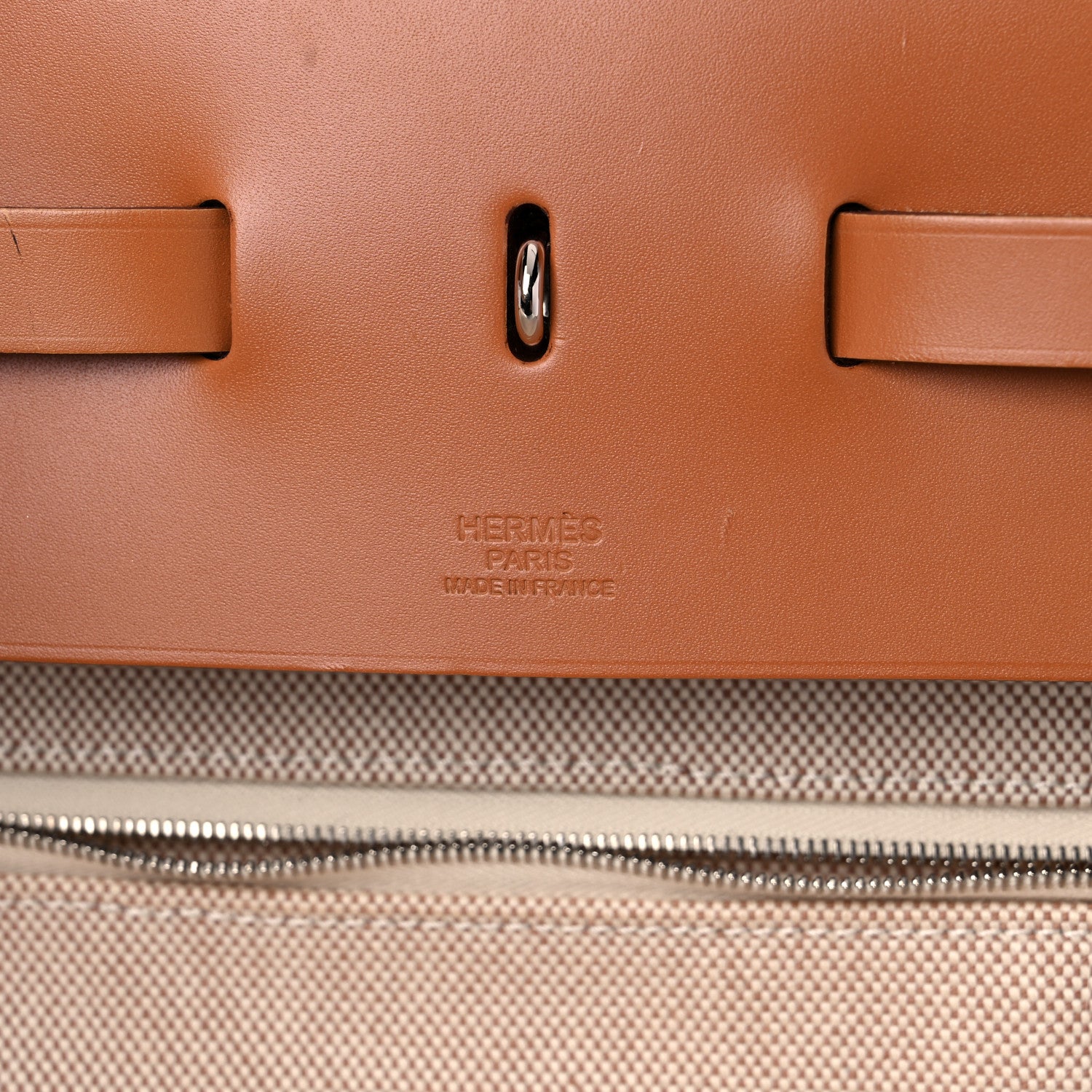 Hermes Criss Viking Vache Hunter Herbag Cabin Zip Retourne 50 Ecru Beige Naturel 5 of 12