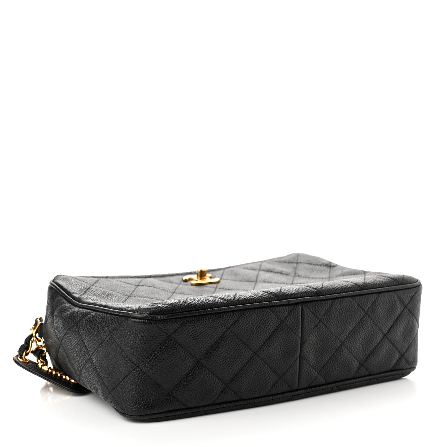 Caviar Quilted Camera Case Black