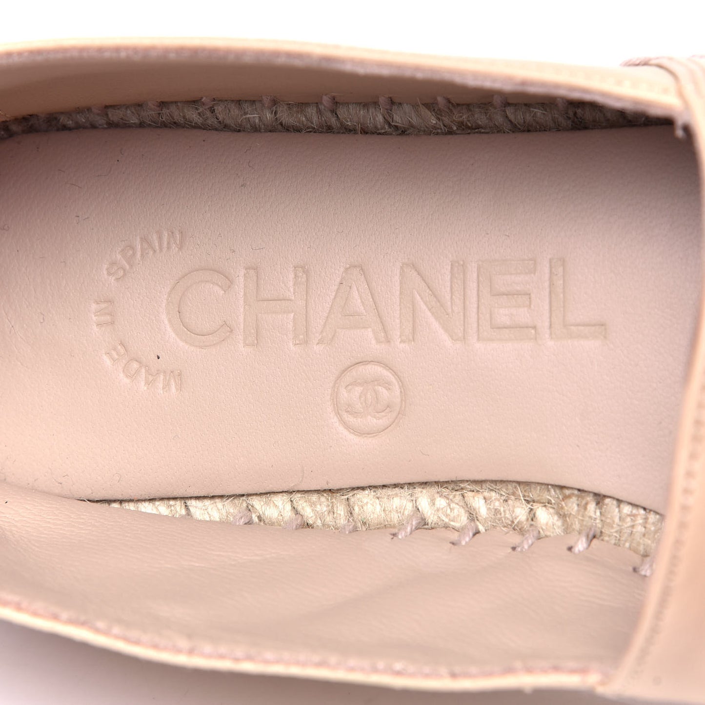 Lambskin CC Espadrilles 35 Beige Black