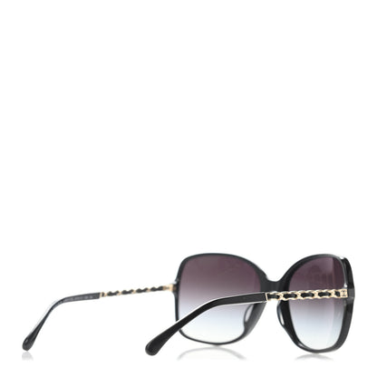 Chanel Lambskin Square Chain Sunglasses 5210-Q Black 4 of 4