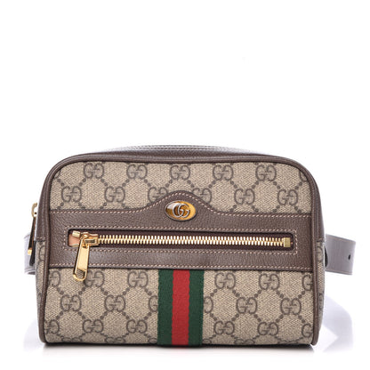 Gucci GG Supreme Monogram Web Small Ophidia Belt Bag 85 34 Dark Brown 1 of 7