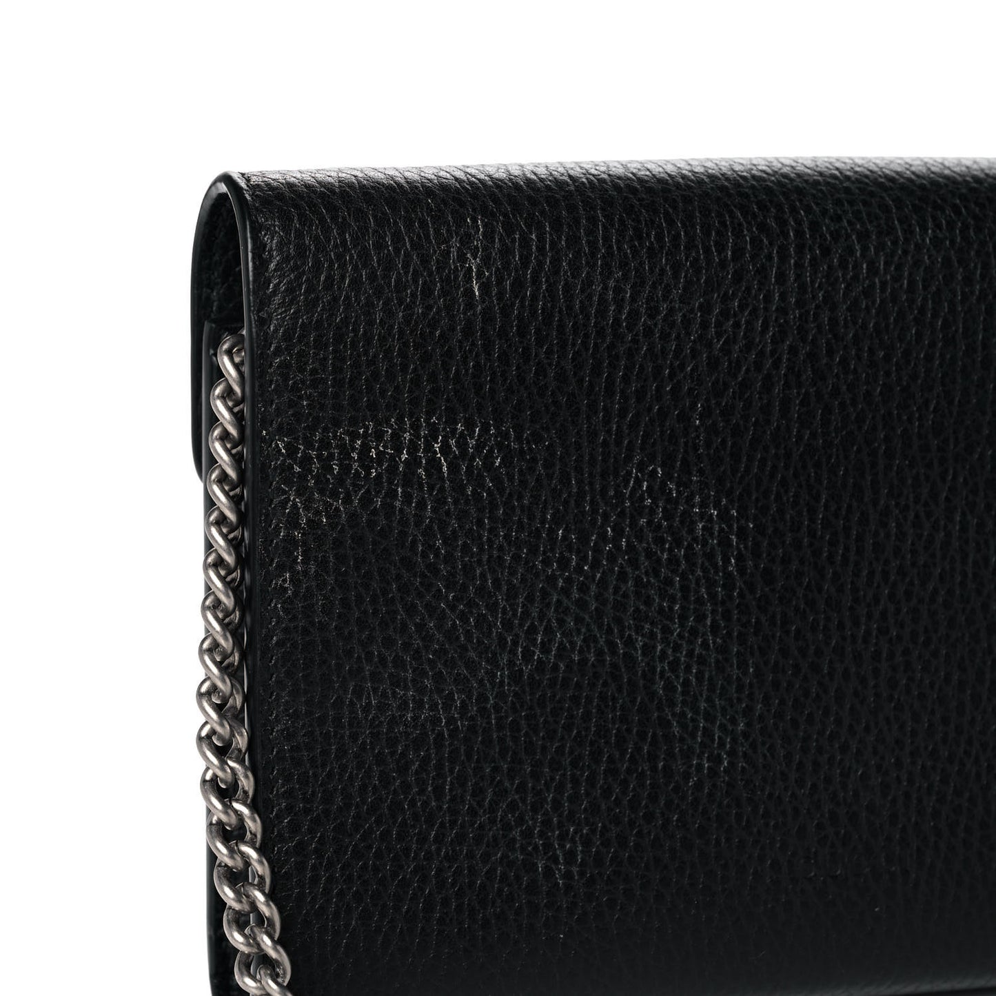 Calfskin Mini Dionysus Chain Wallet Black
