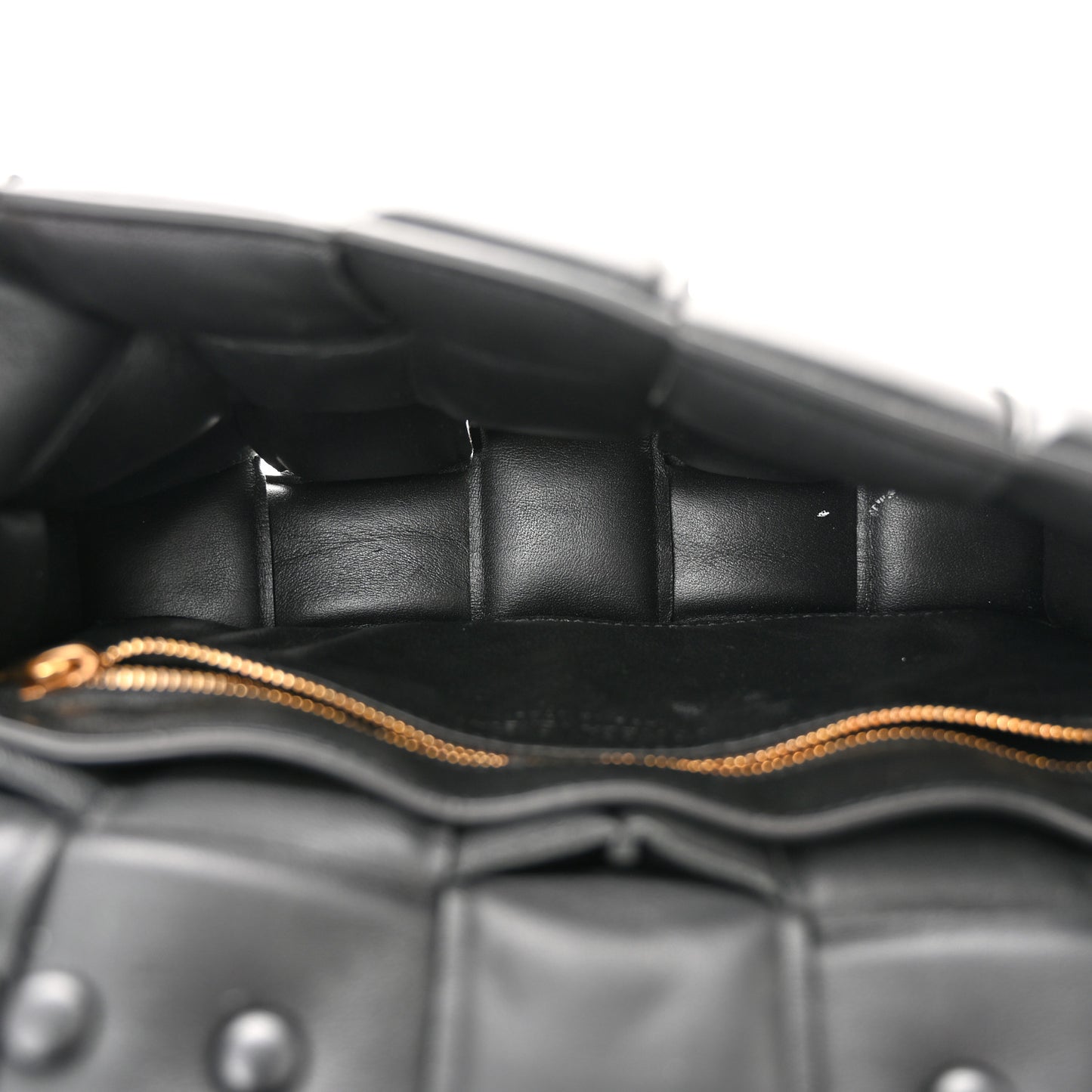 Lambskin Maxi Intreccio Padded Chain Cassette Crossbody Bag Black