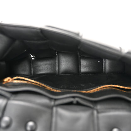 Bottega Veneta Lambskin Maxi Intreccio Padded Chain Cassette Crossbody Bag Black 5 of 10