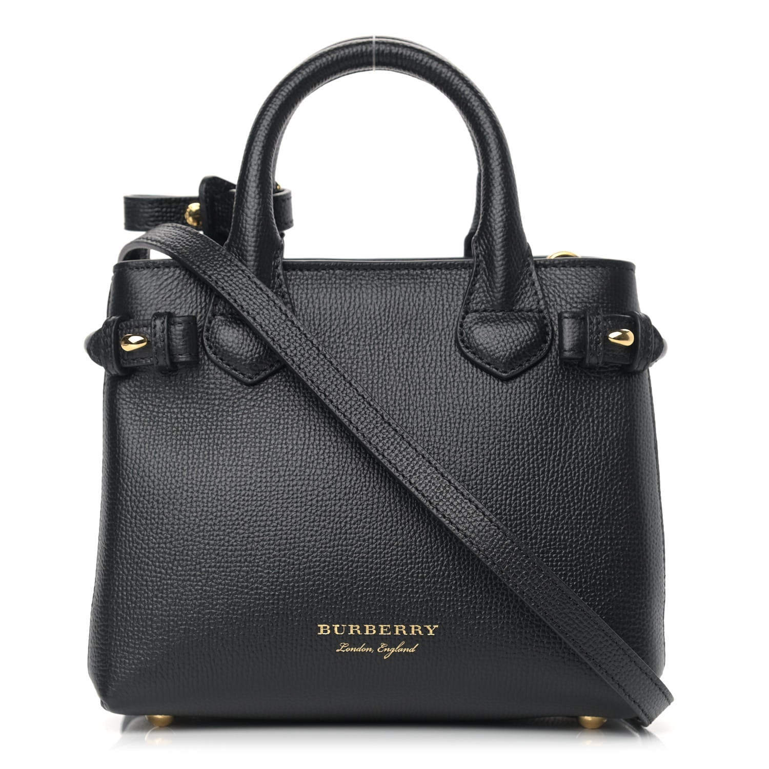 Burberry Derby Calfskin House Check Baby Banner Tote Black 1 of 10
