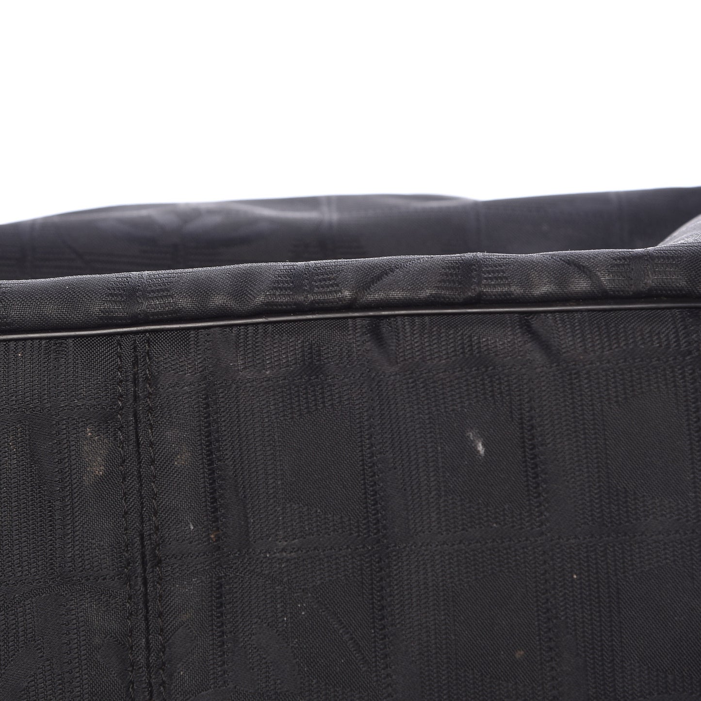 Nylon Large Travel Tote Black