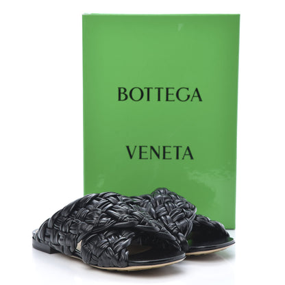 Bottega Veneta Shiny Nappa Intrecciato The Board Flat Sandals 38 Black 8 of 8