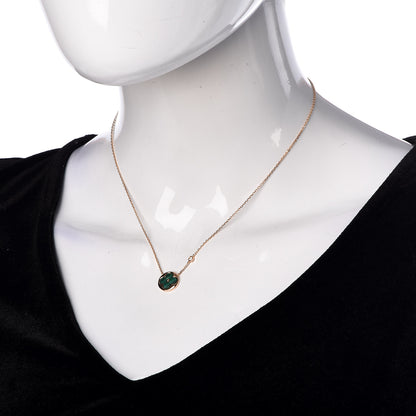 Louis Vuitton 18K Pink Gold Diamond Malachite Color Blossom BB Sun Pendant Necklace 2 of 5