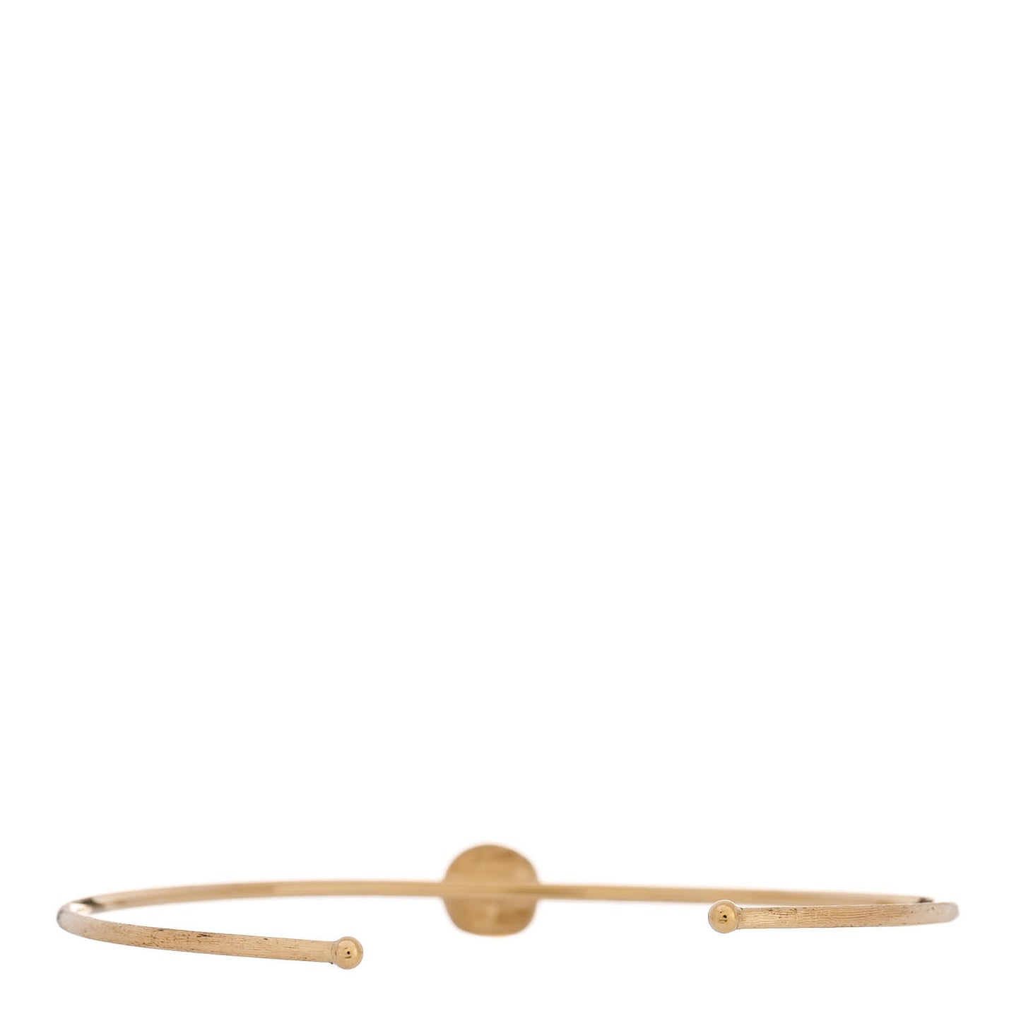 18K Yellow Gold Diamond Station Wire Cuff