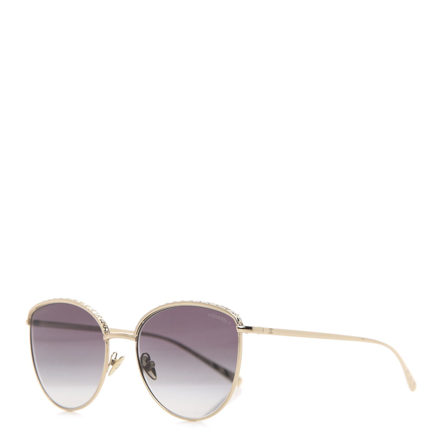 Metal Crystal Sunglasses 4258-B Gold