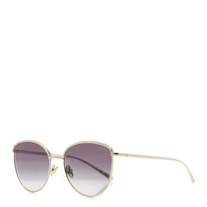 Chanel Metal Crystal Sunglasses 4258-B Gold 1 of 8
