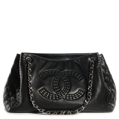 Chanel Calfskin Coco Bengal Open Accordion Tote Black 1 of 7