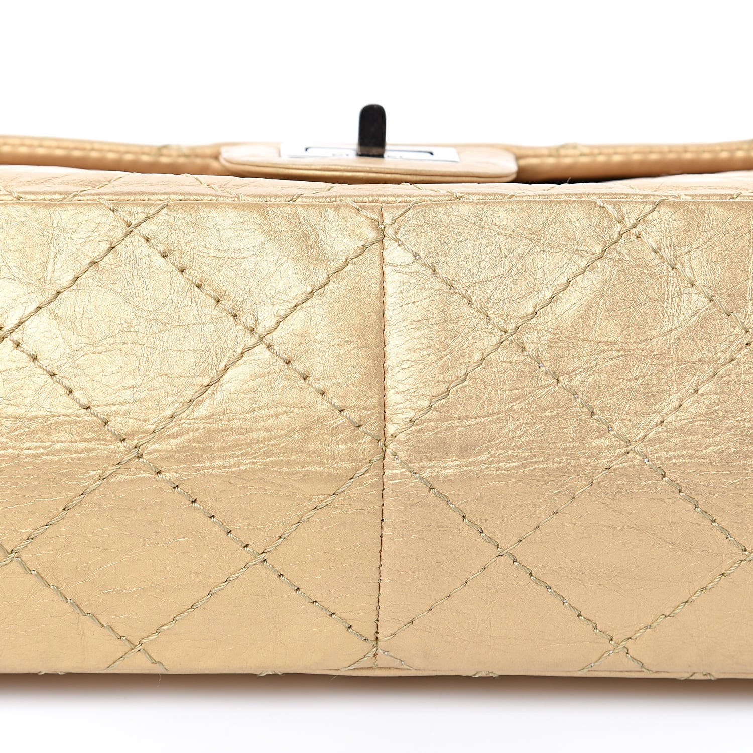 Chanel Metallic Aged Calfskin Quilted 2.55 Reissue 226 Flap Gold 9 of 18