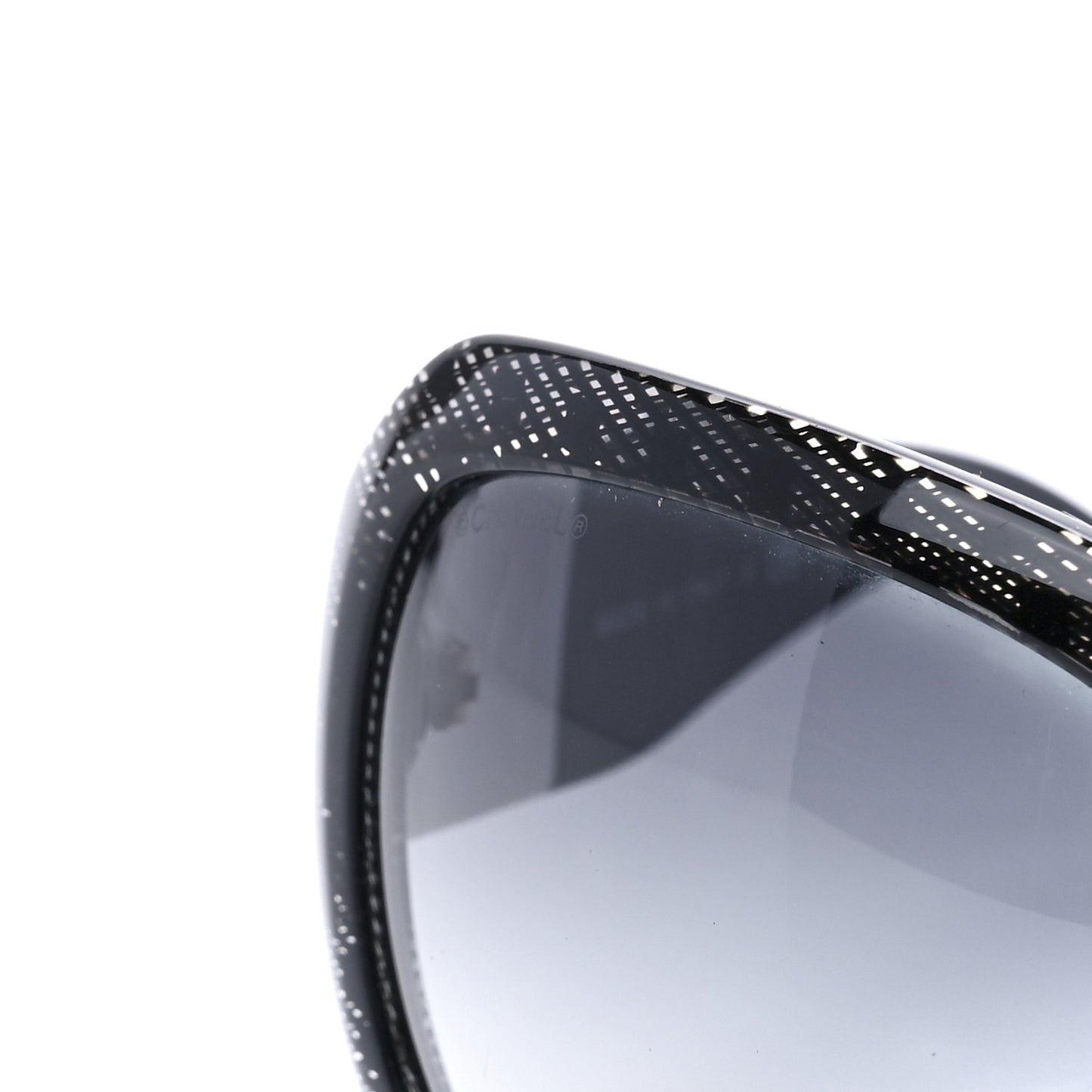 Acetate CC Lace Effect Sunglasses 5146 Black White