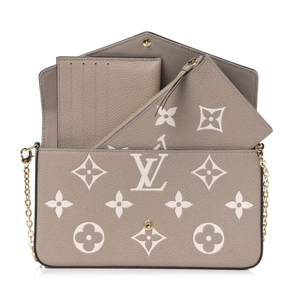 Louis Vuitton Empreinte Monogram Giant Felicie Pochette Tourterelle Creme 10 of 12