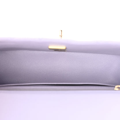 Chanel Lambskin Quilted Mini Top Handle Rectangular Flap Light Purple 5 of 11