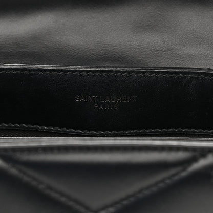Saint Laurent Calfskin Y Quilted Monogram Toy Loulou Crossbody Bag Black 6 of 14