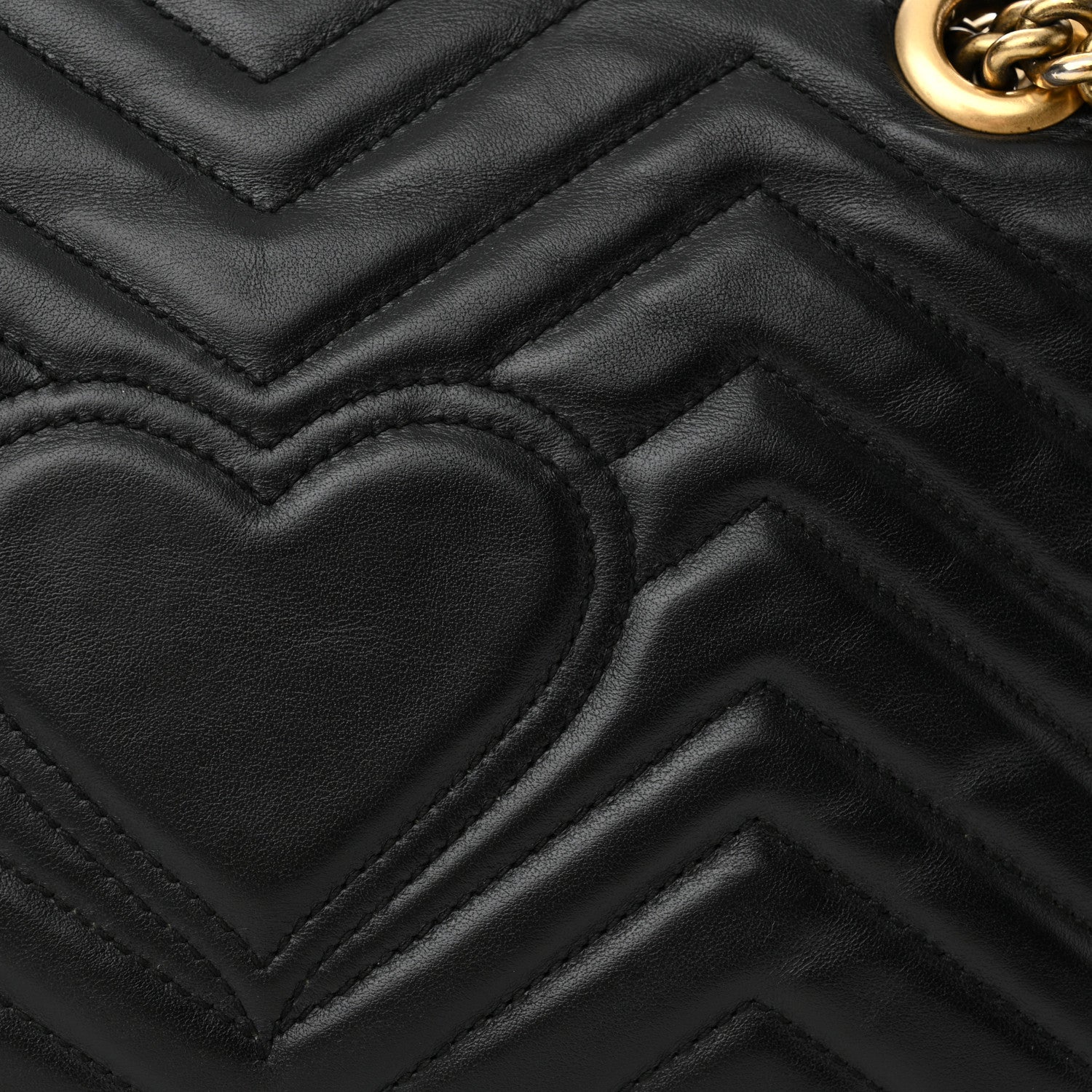 Gucci Calfskin Matelasse Small GG Marmont Shoulder Bag Black 16 of 16