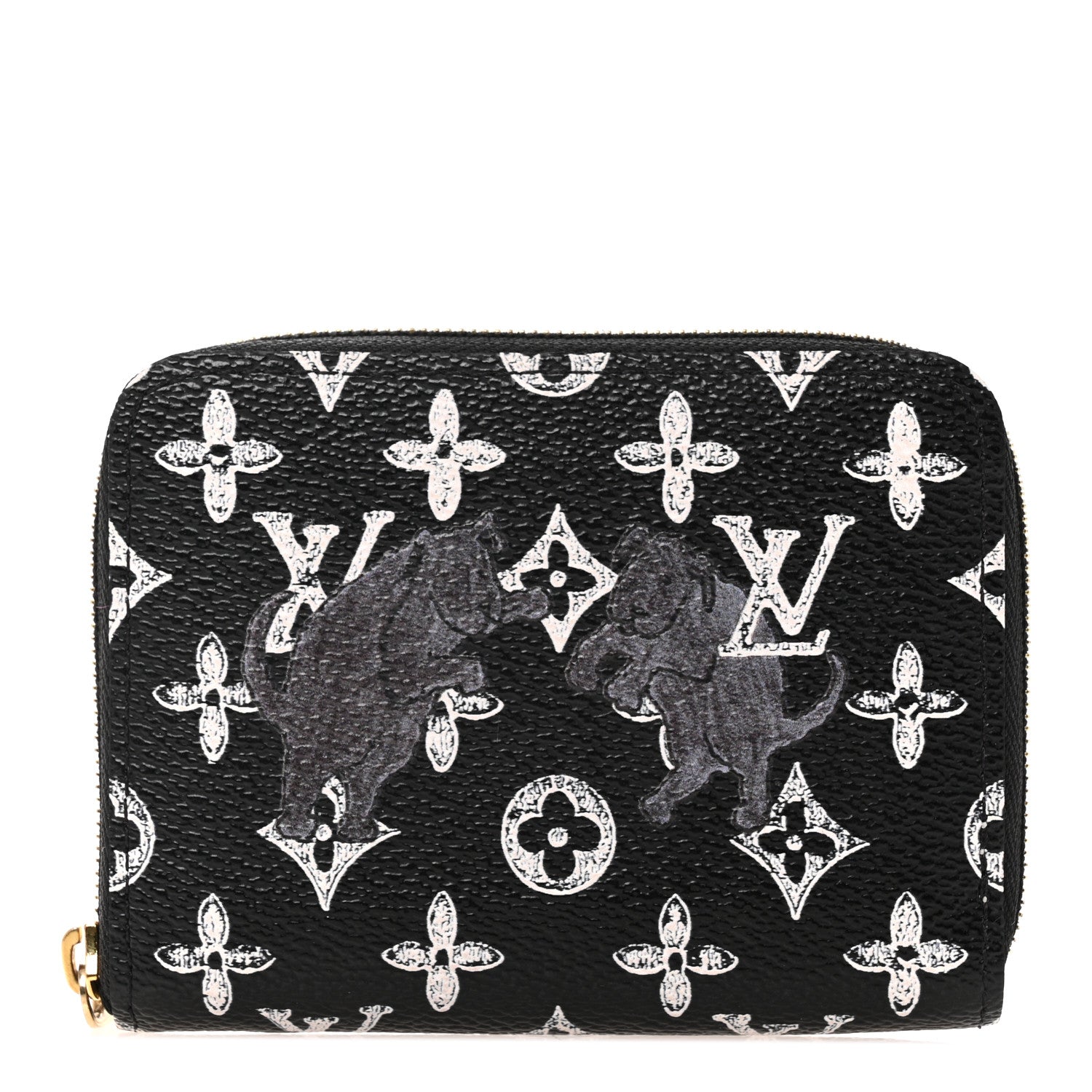 Louis Vuitton Catogram Zippy Coin Purse Black 1 of 8