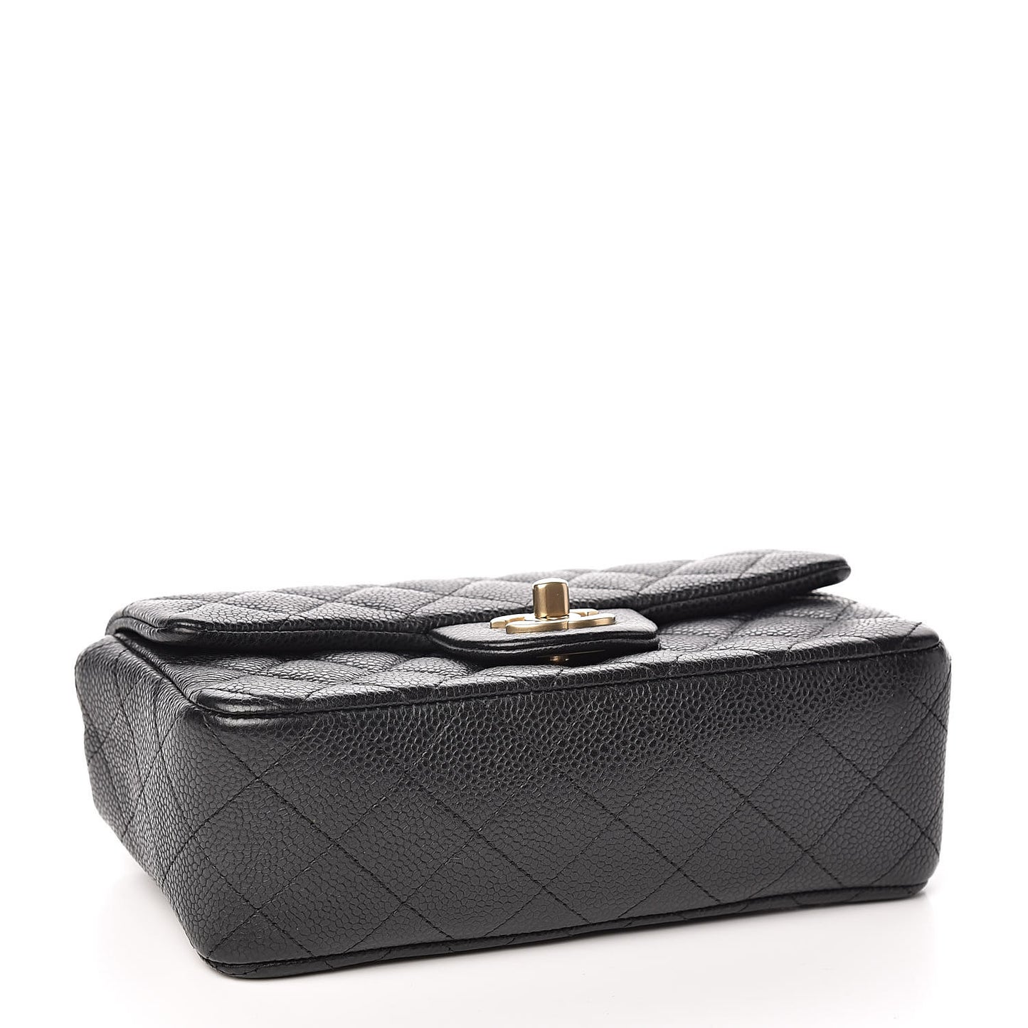 Caviar Quilted Mini Rectangular Flap Black