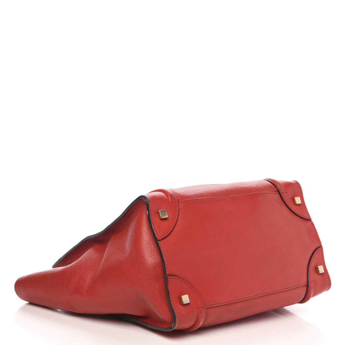 Drummed Calfskin Mini Luggage Coquelicot