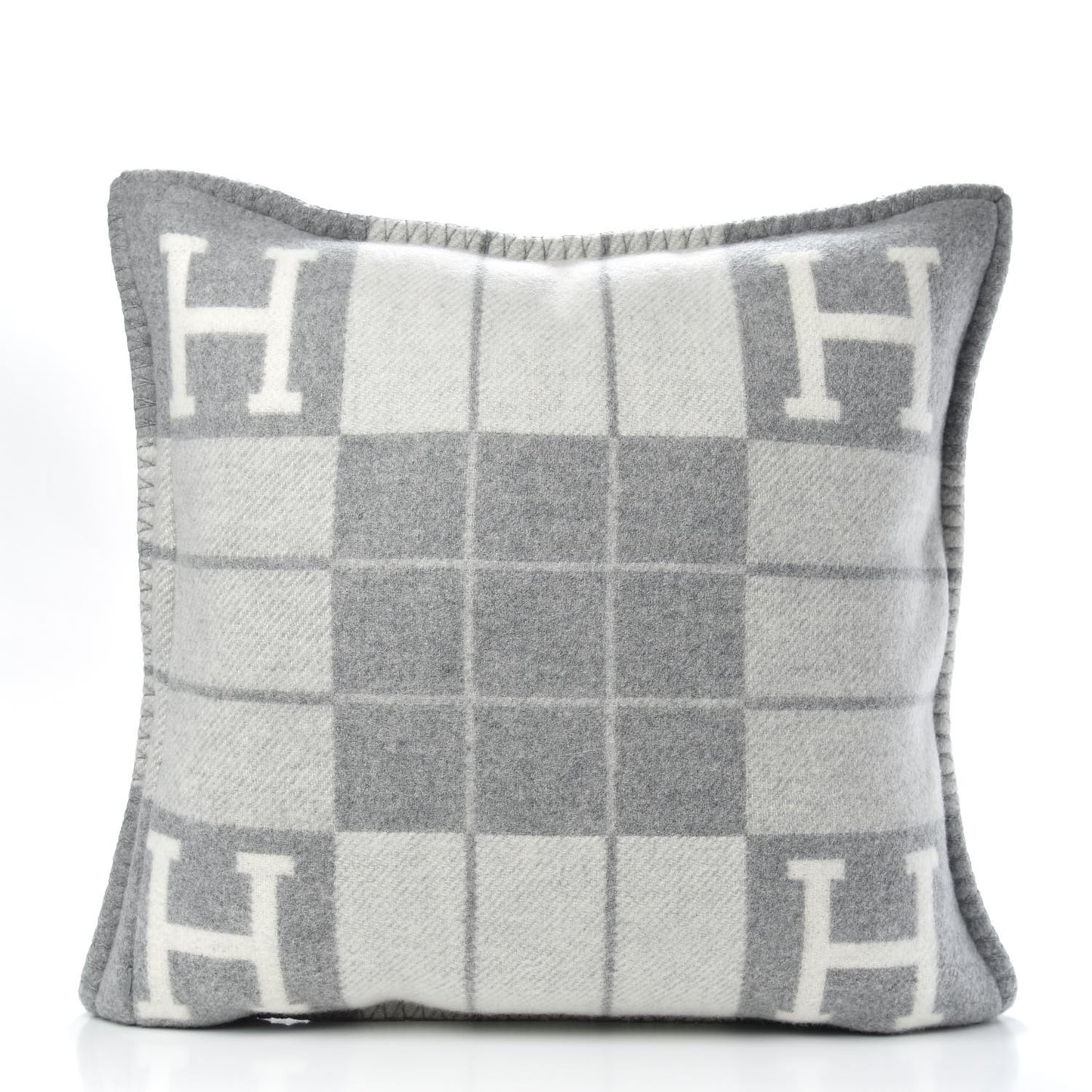 Wool Cashmere Avalon III Pillow PM Ecru Gris Clair