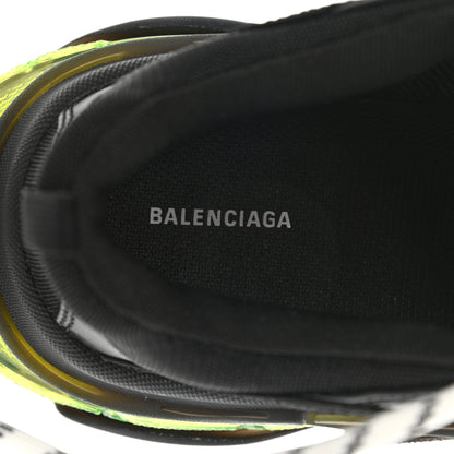 Balenciaga Fabric Mesh Clear Sole Mens Triple S Sneakers 42 Black Yellow Fluo 7 of 9