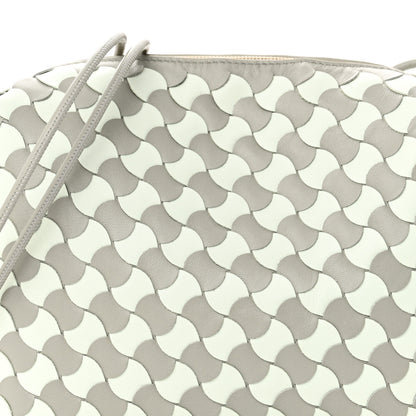 Bottega Veneta Nappa Wavy Bicolor Intrecciato Small Loop Camera Bag Agate Grey Glacier 7 of 9